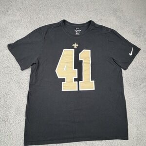 New Orleans Saints Shirt Mens XL Black NFL Football Nike Alvin Kamara 41 Tee